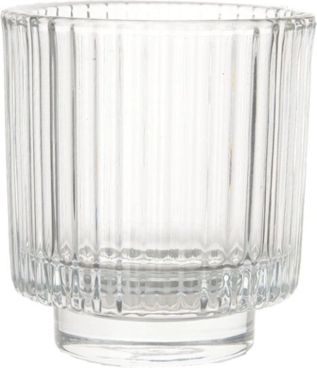 Photophore en verre transparent 8 × 8,5 cm