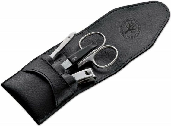 Böker Arbolito set de manucure de base Basic L (4 pièces) avec étui en cuir