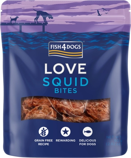 Fish4Dogs friandises pour chiens à la seiche 80 g