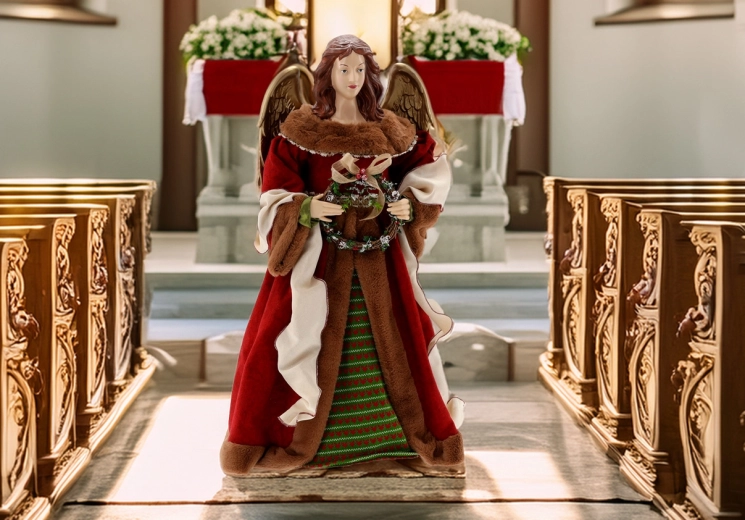 Figurine d’ange de Noël 90 cm pour crèche et pour le sapin