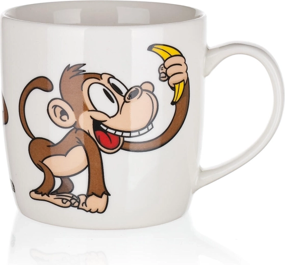 Mug en céramique 320 ml avec motif de singes – assortiment de décors