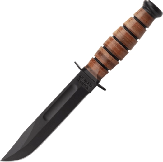 KA-BAR Short USMC couteau tactique de survie avec étui en cuir 13,3 cm, noir