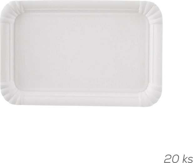 Plateau en papier jetable 22,5 × 15,5 cm, 20 pcs