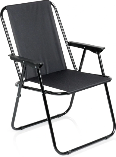 Chaise de camping pliante noire