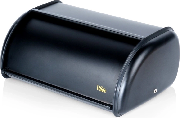 Boîte à pain en acier noir 36 × 23 × 14,5 cm Vilde