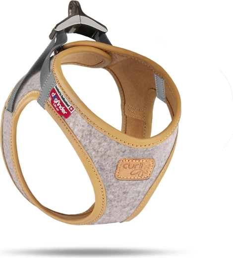 Harnais Curli pour chiens Alpine gris clair, taille S (4–7 kg)