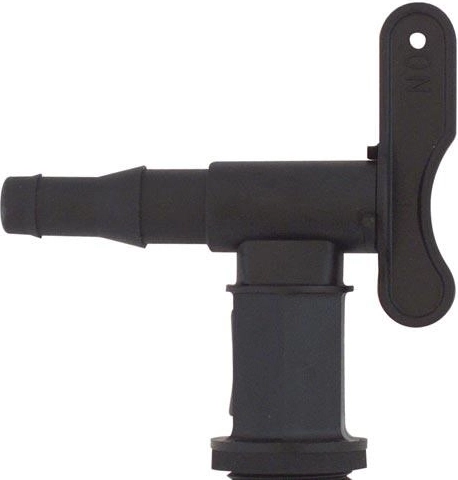 Robinet de vidange inférieur pour arrosoir 50 l, plastique, noir