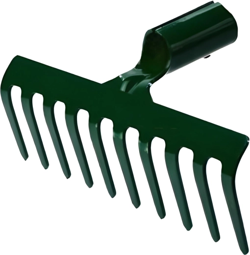 Râteau en fer sans manche, 10 dents