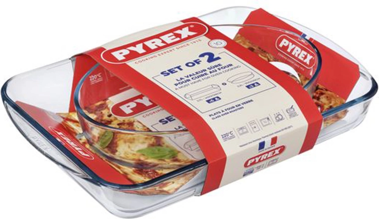 Ensemble de plats en verre PYREX 3,7 l + 2,2 l (2 pcs)
