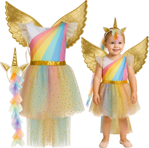 Kruzzel costume enfant licorne 110–116 cm (3 pièces)