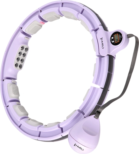 Hula hoop de massage avec poids, aimants et compteur – violet