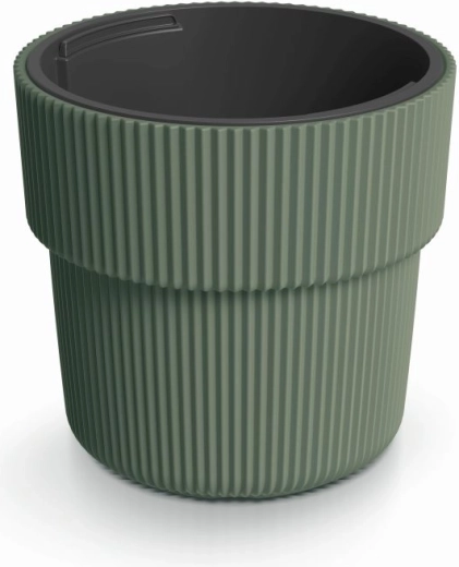 Cache-pot avec insert Milly 39 cm – vert foncé