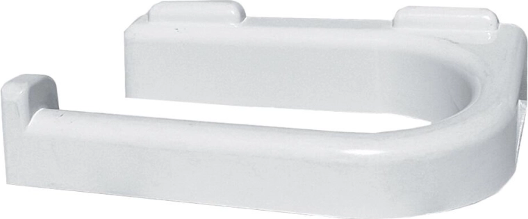Porte-papier toilette mural, plastique blanc, 15,9 × 11 × 4 cm