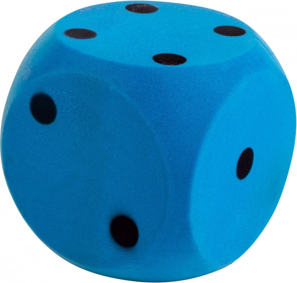 Androni grand dé cubique en mousse souple 16 cm – bleu