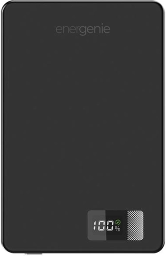 Powerbank magnétique sans fil Energenie avec LCD 5000 mAh 15 W noire