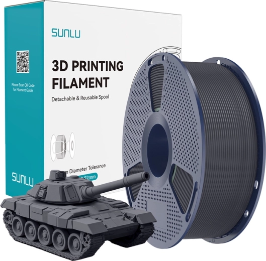 Filament Sunlu PLA+ haute vitesse gris