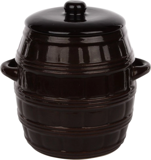 Pot en grès 2,5 l avec couvercle