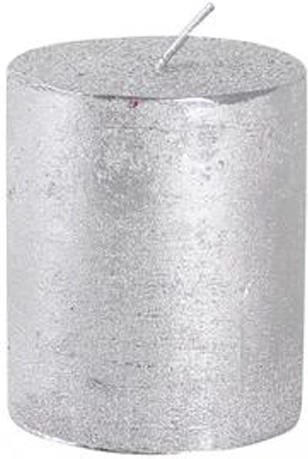 Bougie rustique PROVENCE argentée 7 cm