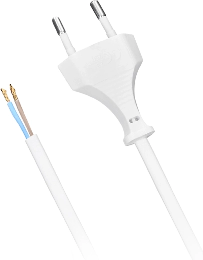 Solight cordon flexo 2 m, 2×0,75 mm², blanc, plat
