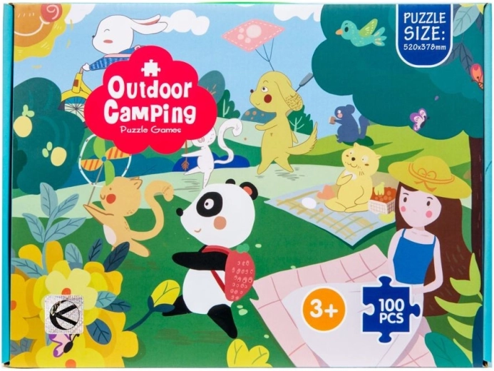 Puzzle pour enfants avec des animaux au parc 100 pièces - 1 pièce