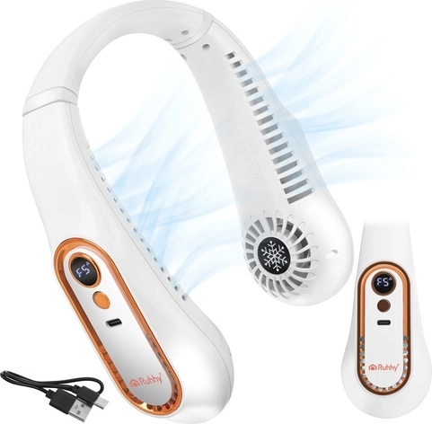 Ventilateur tour de cou RUHHY sans pales avec écran LED et USB‑C