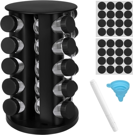 Set d’épices RUHHY 20 pcs avec support rotatif à 360°