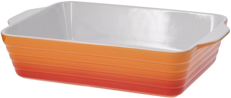 Plat à gratin en verre résistant à la chaleur 31 × 19 cm orange