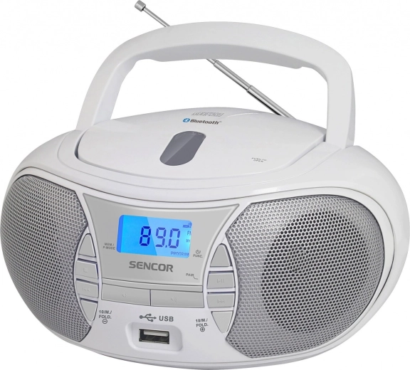 Boombox Sencor avec lecteur CD et Bluetooth SPT 2700 WH blanc
