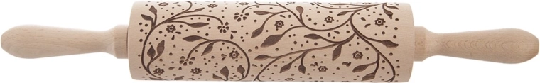 Rouleau décoratif en bois avec motif « tiges » 20/38 cm