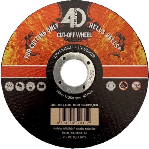 Disque à tronçonner pour acier et inox 125 × 1,0 × 22,2 mm