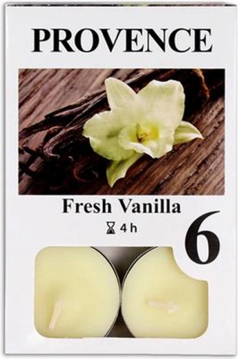 Bougies chauffe-plat vanille, 6 pcs