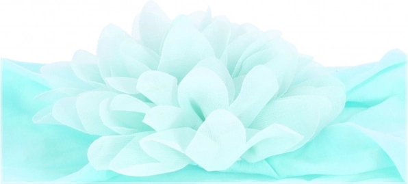 Bandeau pour enfant avec fleur - menthe, large