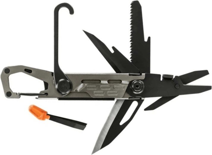 Gerber Stakeout graphite – outil multifonction de camping (11 fonctions)