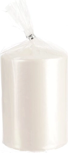 Bougie cylindrique blanche mate 7 × 10 cm