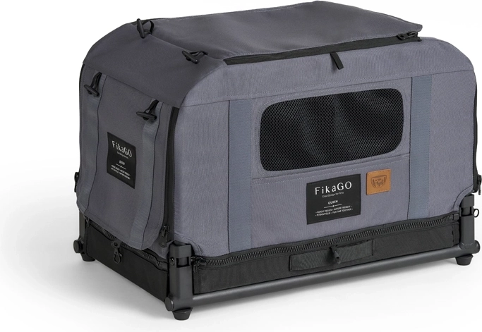 FikaGo kennel de transport pliable Queen XS gris