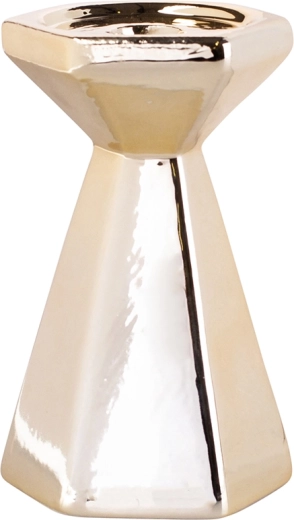 Bougeoir conique doré 13 cm