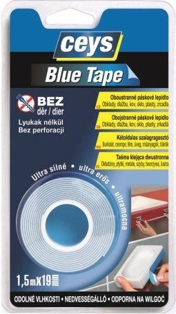 Ruban de montage double face BLUE CEYS 19 mm × 1,5 m