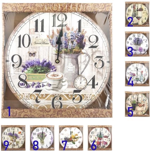 Horloge murale Toro 34,2 cm – motifs variés