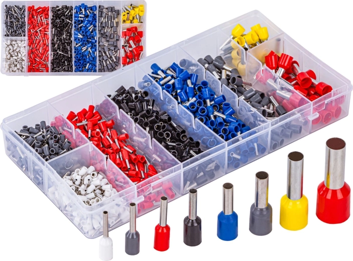 Kit d’embouts de câble (ferrules) pour sertissage dans un organisateur (800 pcs)