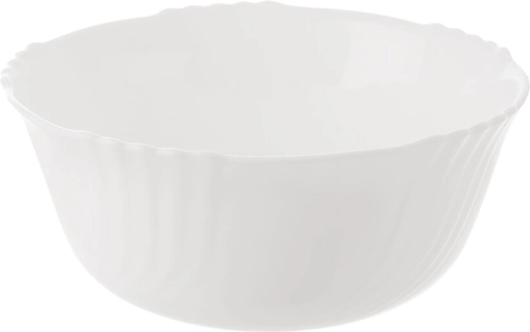 Bol en verre opale Luna avec relief ondulé, 14 cm