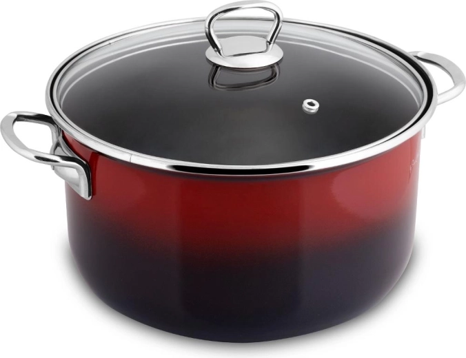 Casserole émaillée Lamart avec couvercle, 22 cm