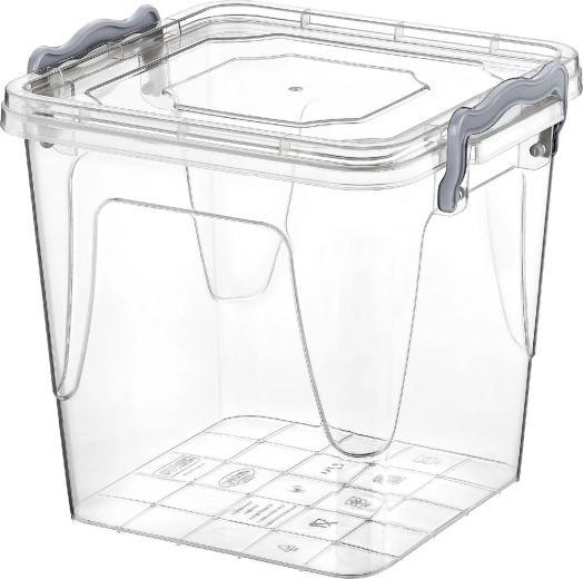 Boîte de rangement carrée Multi Box 1,8 l avec fermeture à clips