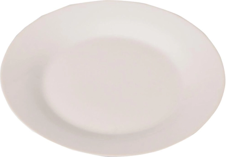 Assiette plate en verre trempé 25 cm blanche CADIX
