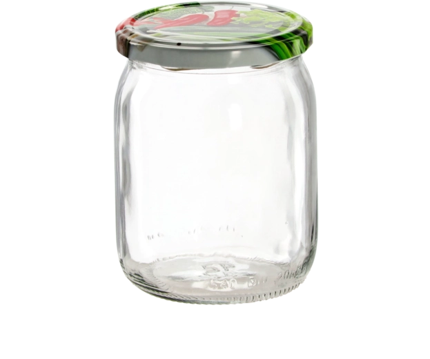 Bocaux en verre 540 ml avec couvercle Twist-Off 82 mm, lot de 8 pièces