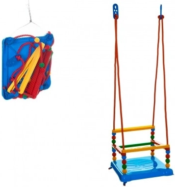 Balançoire en plastique avec barrière 35 × 34 cm, capacité 40 kg – Bleu