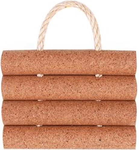 Dessous de plat en liège en forme de radeau 18 × 17 × 3,3 cm