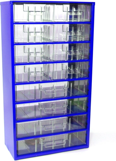 Armoire à tiroirs en métal TOKOZ, 8 tiroirs moyens et 4 grands tiroirs, 30,5 × 55 × 15,5 cm