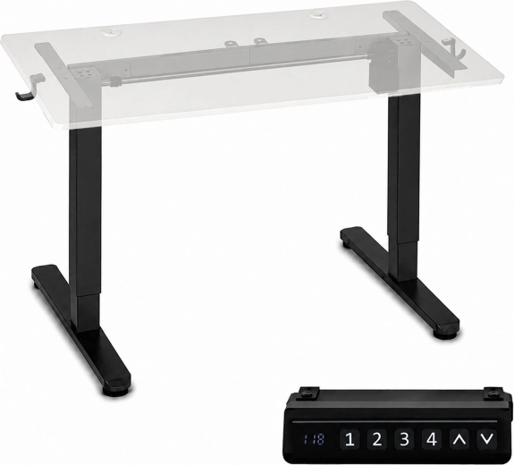 Cadre de bureau à hauteur réglable électriquement ModernHome 72–118 cm, noir