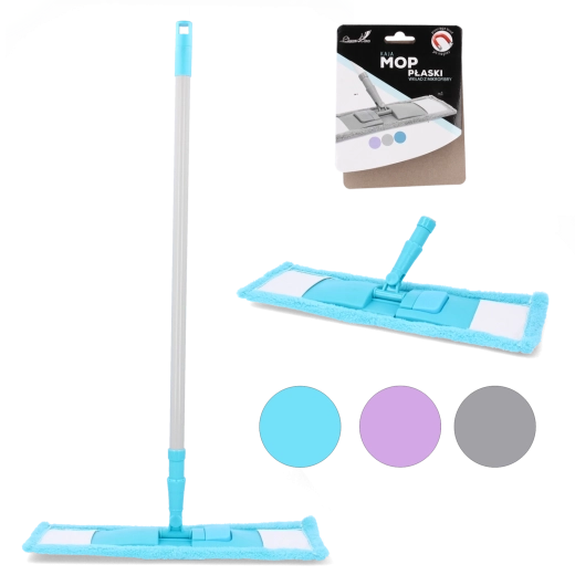 Serpillière plate en microfibre KAJA avec manche télescopique