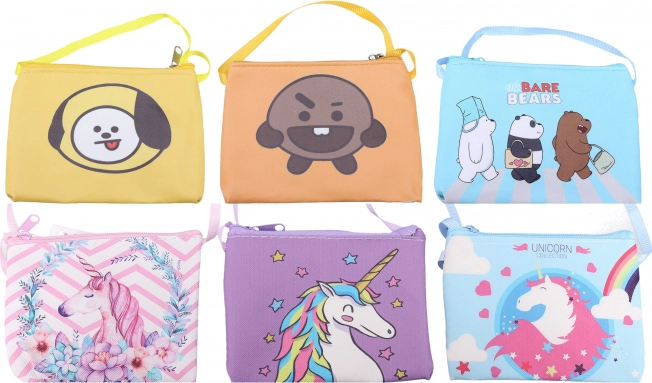 Porte-monnaie en tissu pour enfants à porter autour du cou, assortiment de couleurs